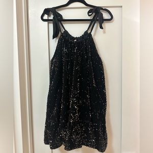 Free People sequin and velvet dress